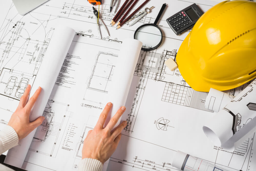 crop architect opening blueprint 1 - انجام پروژه عمران